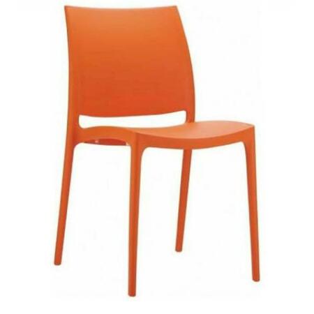 FACELIFT FIRST Maya Dining Chair Orange - Square Shape, 2PK FA2846305